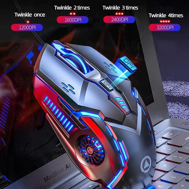 G5 souris filaire muette Six touches jeu lumineux e-sports machines accessoires informatiques