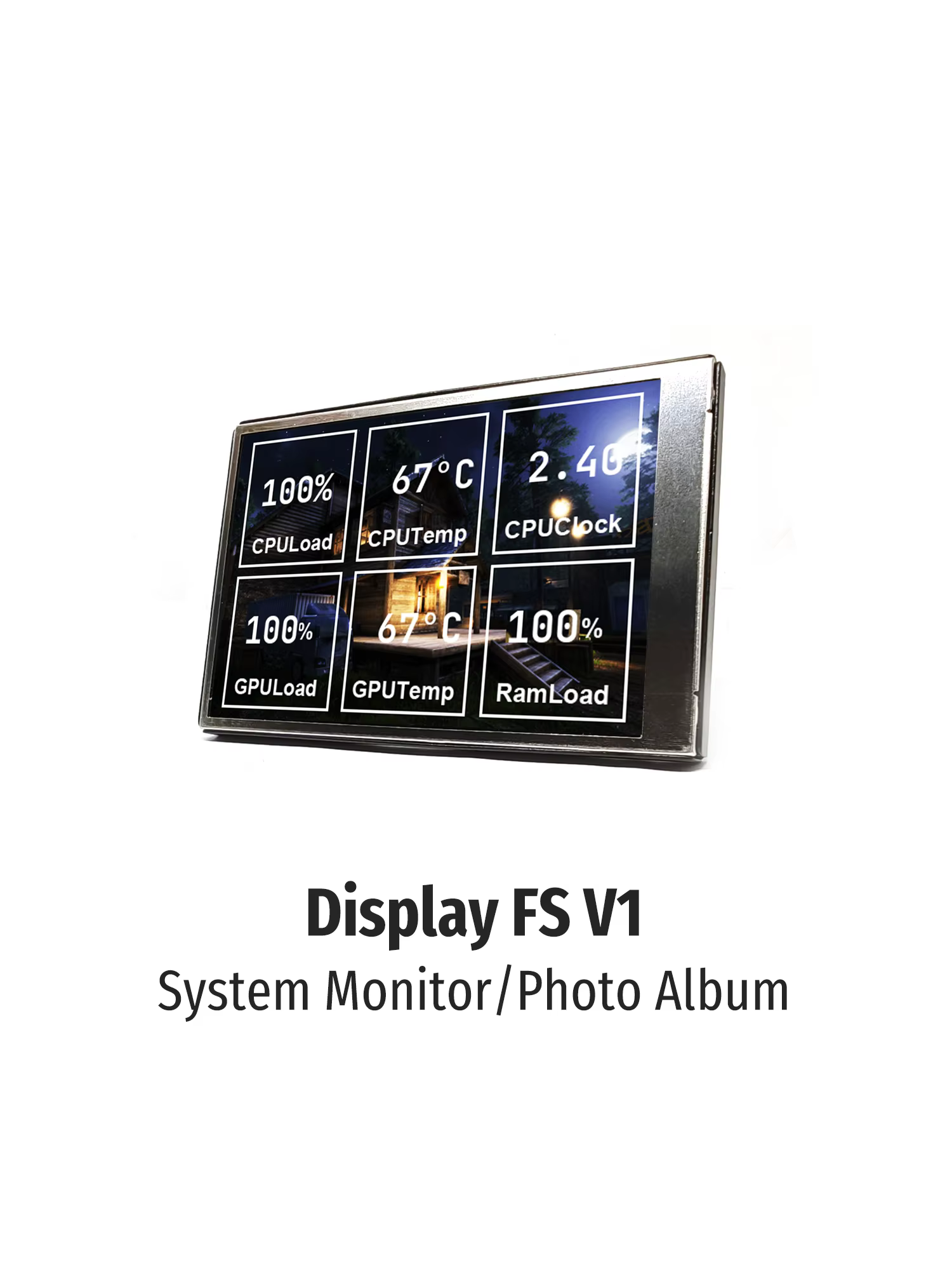 3.5 pouces IPS USB écran secondaire pour ordinateur CPU GPU RAM HDD affichage 320*480 système moniteur Album Photo