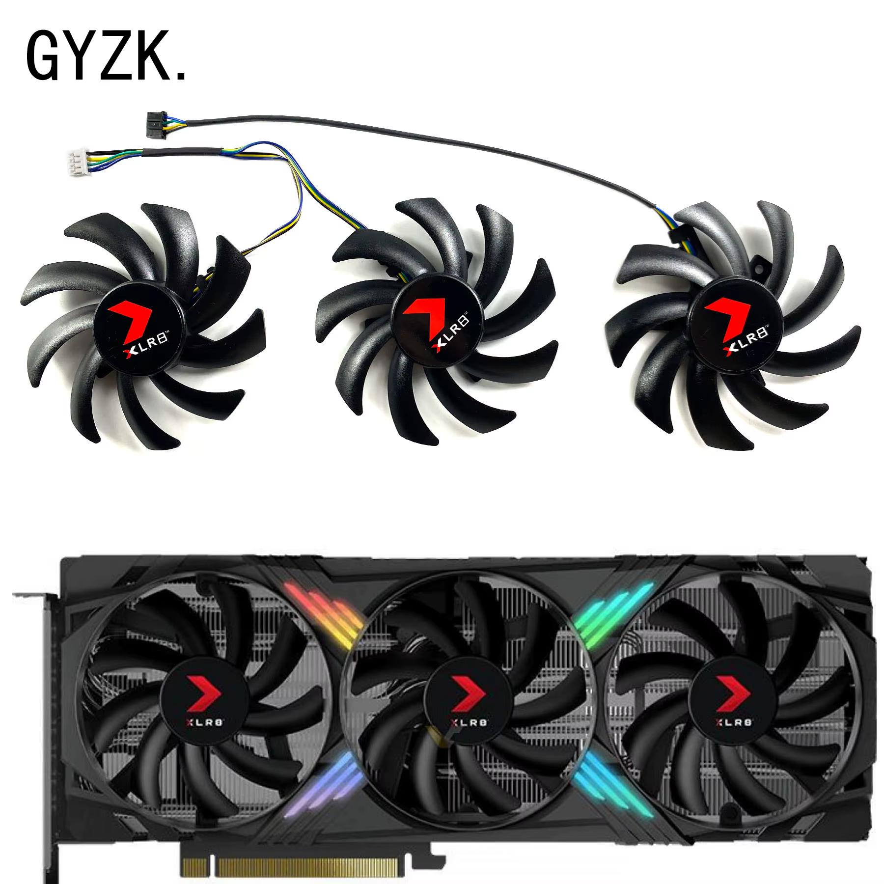 Ventilateur de remplacement pour PNY GeForce RTX4060ti 4070 4070ti 4070S 4070tiS VERTO