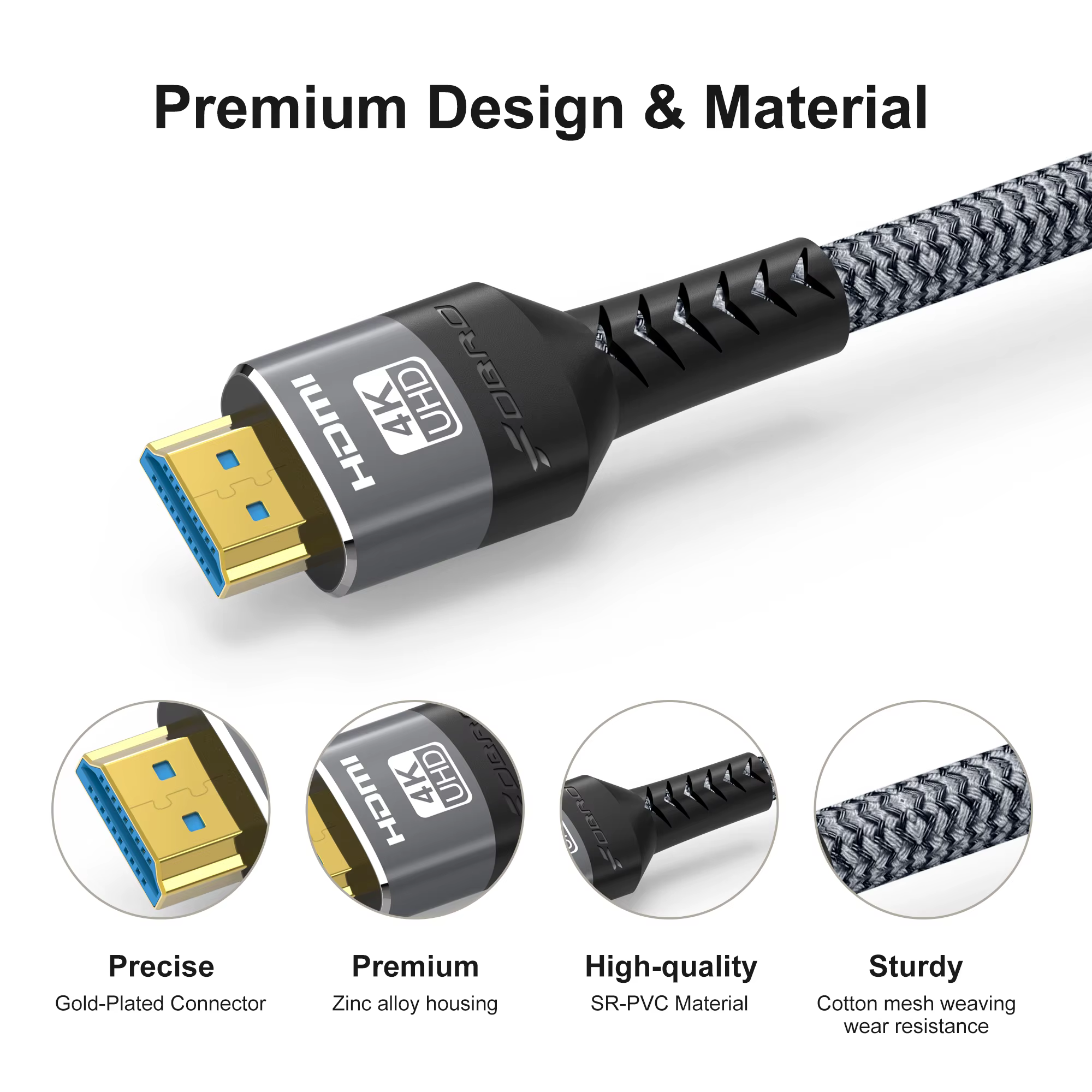 Câble HDMI 4K 60Hz Compatible