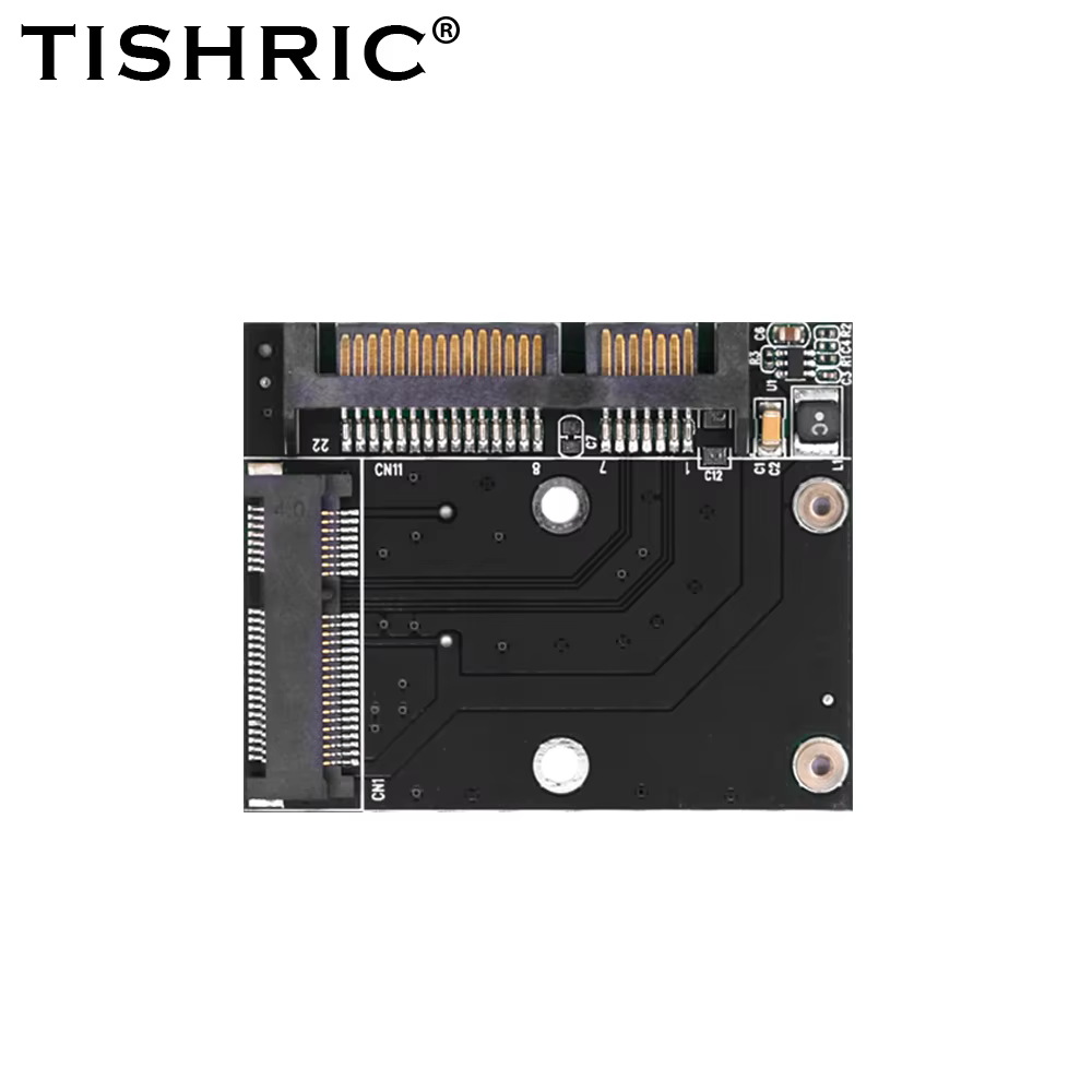 TISHRIC M.2 MSATA SSD vers 2.5 SATA adaptateur M2 Mini PCI SSD convertisseur carte Riser Module