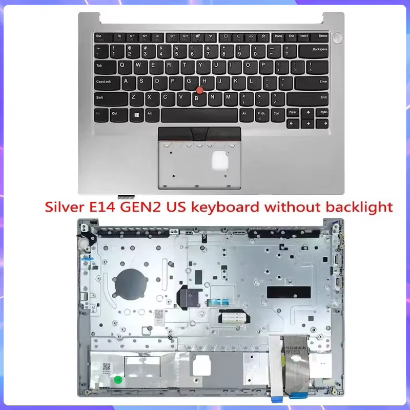 Nouveau pour Thinkpad E14 Gen2 GEN3 GEN4 remplacement d'ordinateur portable avec repose-paume clavier américain/couvercle hôte clavier/noir argent