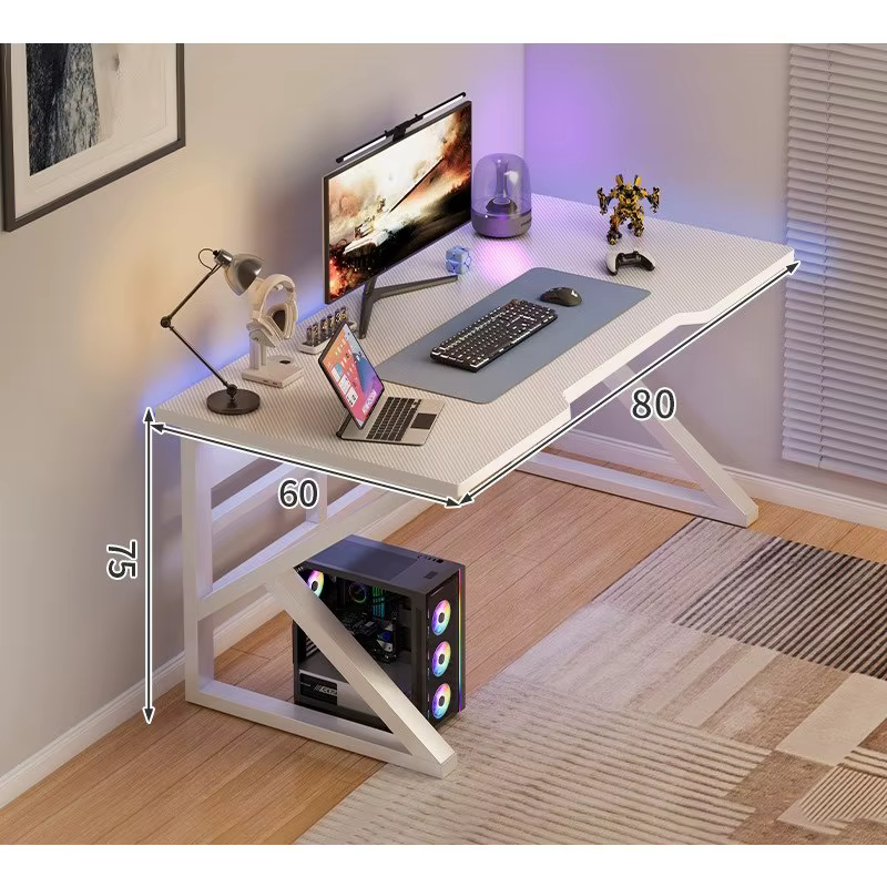 Table de jeu, table d'ordinateur de bureau pour la maison avec étagères