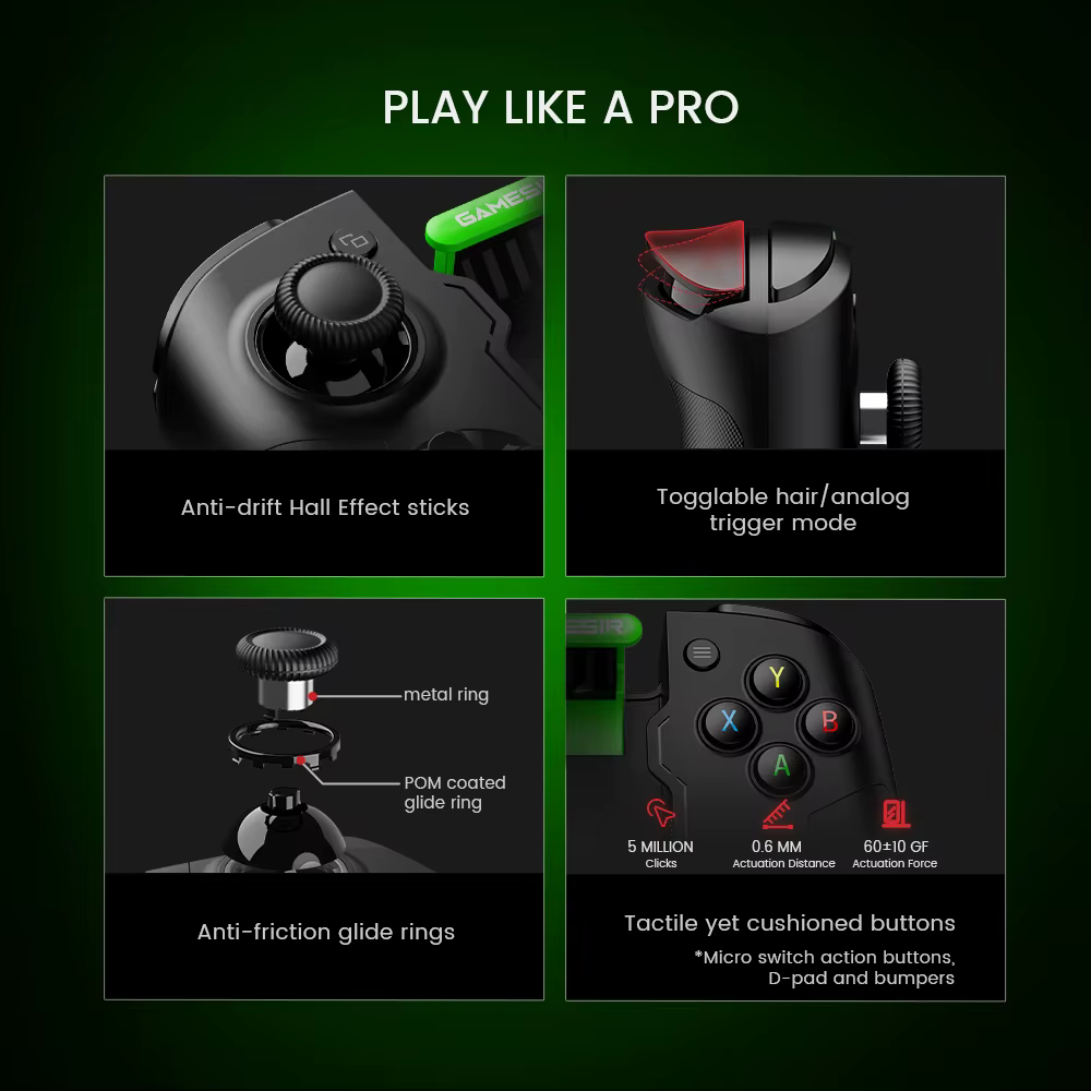 Manette de jeu GameSir X4 Aileron pour Xbox avec effet Hall