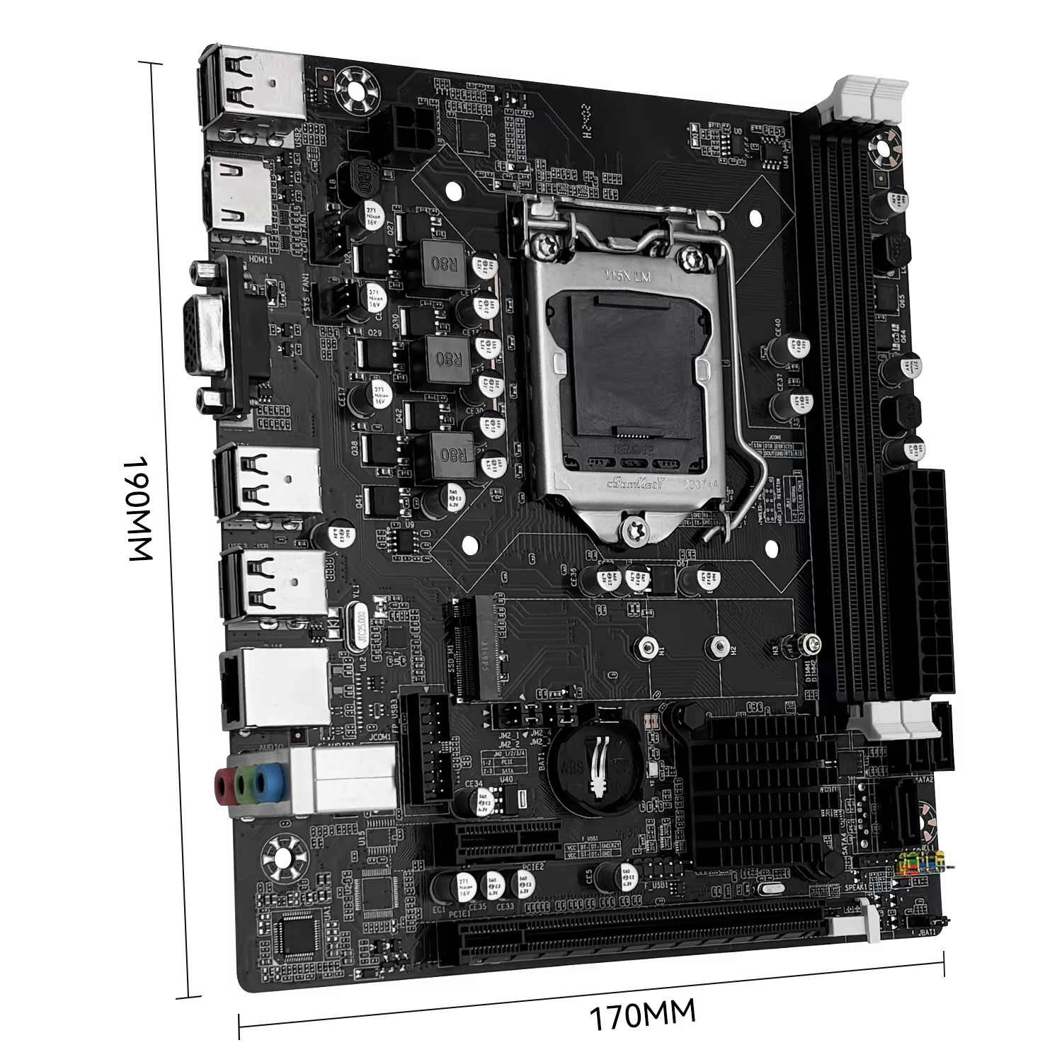 MACHINIST H61 carte mère LGA 1155 DDR3 RAM Compatible avec les CPU Intel Core 2e et 3ème génération prend en charge M.2 NVME SDD