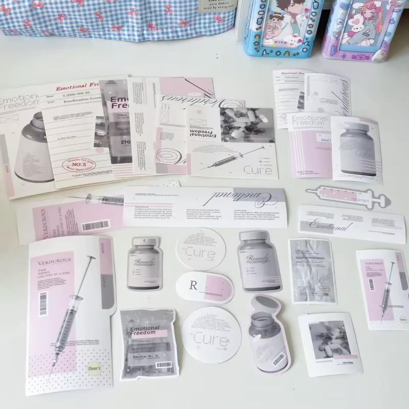 Kit de Scrapbooking avec en-têtes de cartes, autocollants de support, ensemble de papeterie, fournitures de décoration pour Journal, matériaux d'emballage artisanaux pour bricolage
