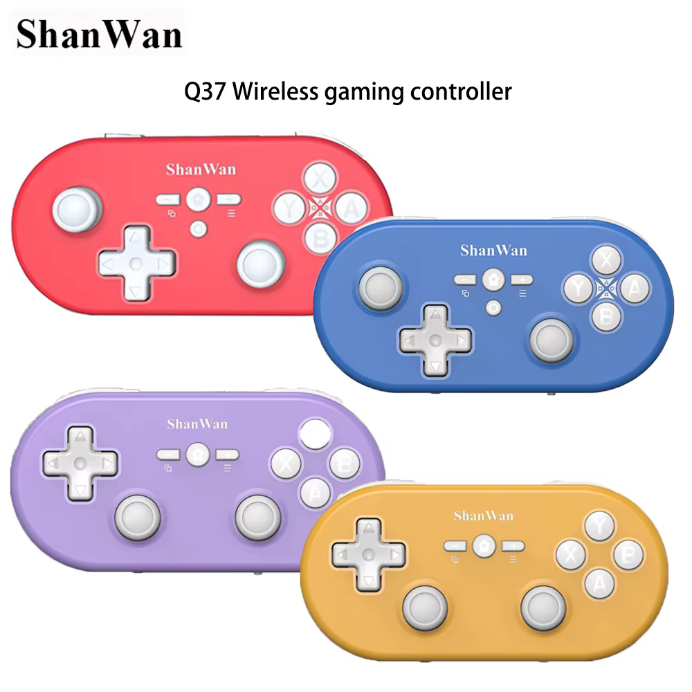 Q37 contrôleur de jeu sans fil Bluetooth Micro jeu Mini manette Hall Joystick pour PC Windows Android IOS téléphone