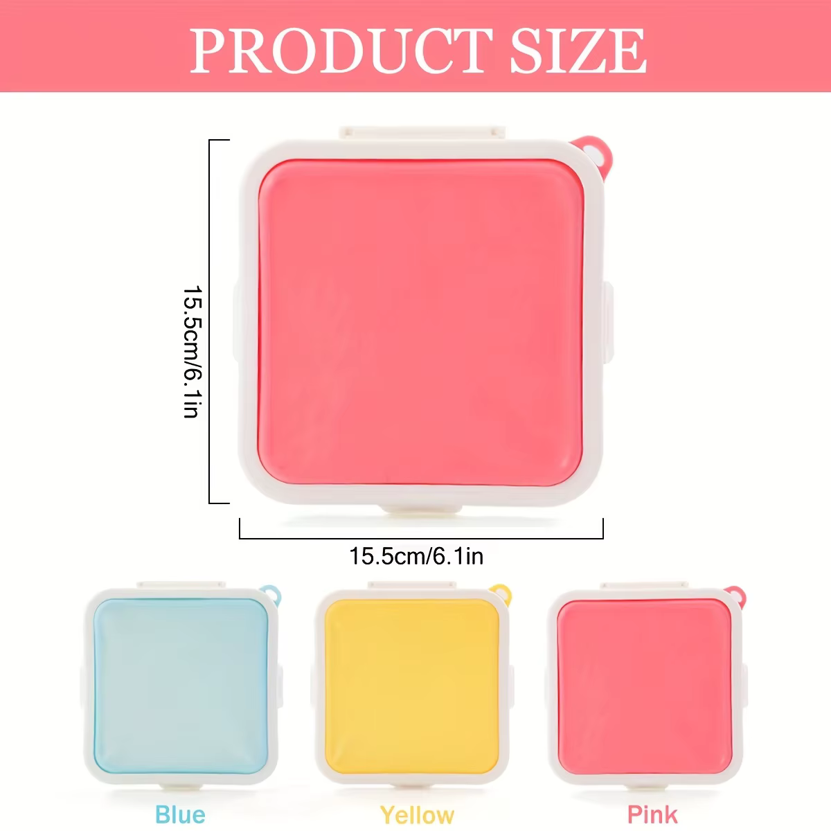 Conteneurs pour sandwichs, boîte de rangement pour sandwichs en Silicone pour déjeuner, voyage, encliquetable pour le stockage des fruits, des salades, des collations et des aliments