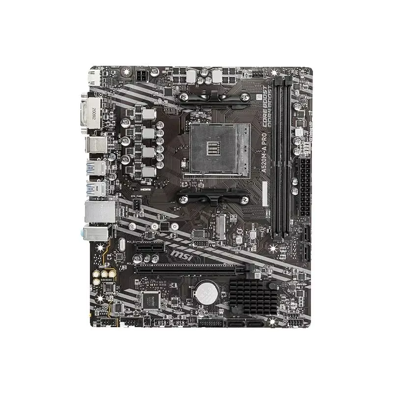 Nouveau MSI A520M A PRO Micro ATX AMD A520 DDR4 M.2 USB3.2 STAT 3.0 SSD/64G meilleur support R9 ordinateur de bureau CPU Socket AM4 carte mère