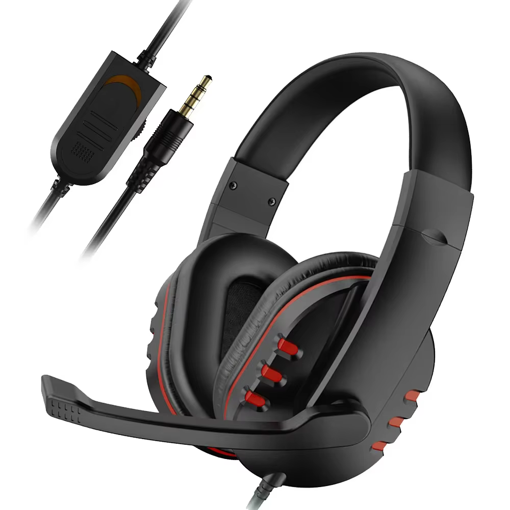 Casque de jeu 3.5mm filaire sur la tête