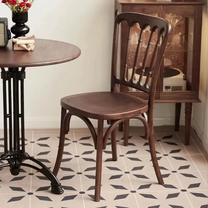 Chaise de salle à manger Napoléon vintage, siège tissé en rotin et bois massif, chaise d'appoint rétro de pays français pour salle à manger, salon, maison