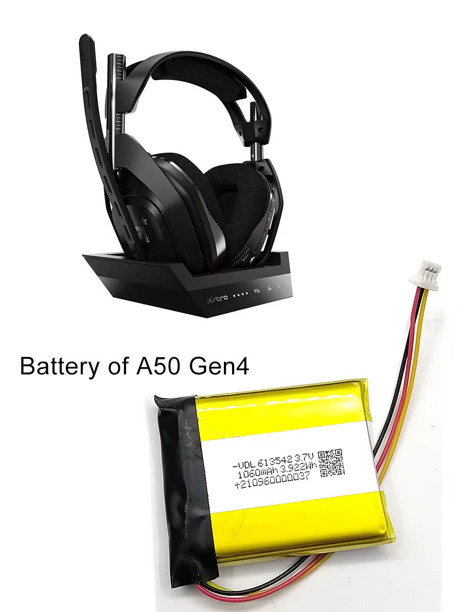 Batterie Li de remplacement pour casques de jeu Dolby sans fil ASTRO A50 A20