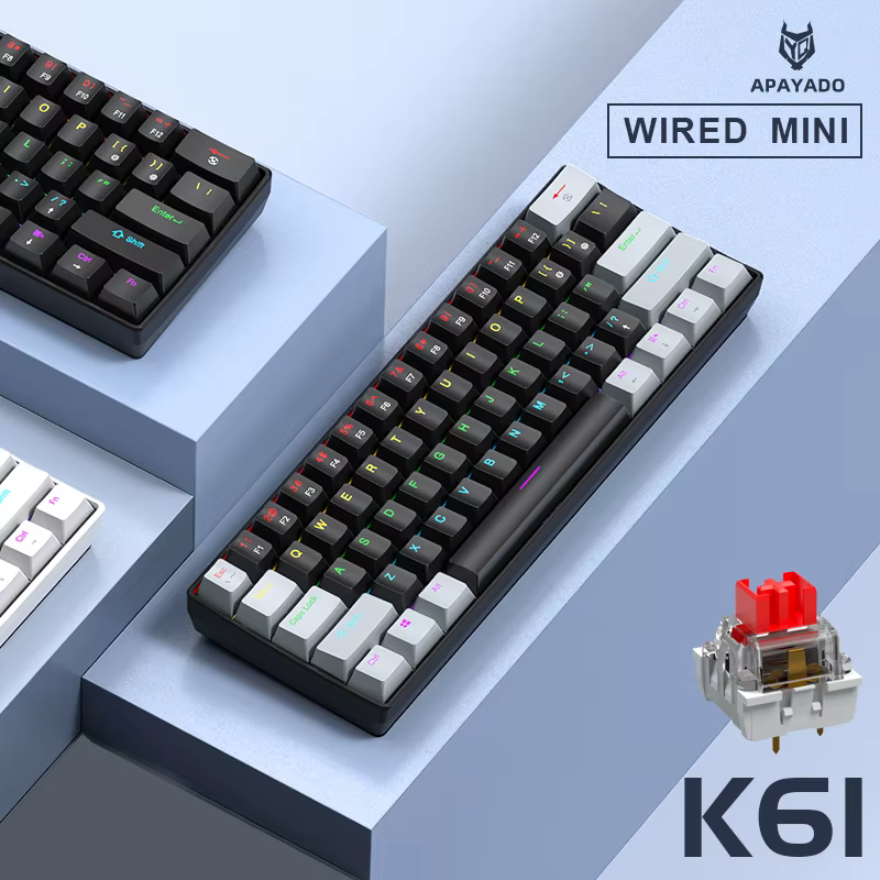Clavier Mécanique APAYADO K61 60% Filaire RGB Phantom