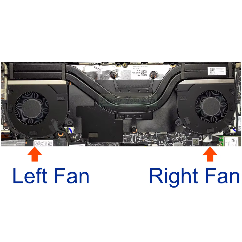 Ventilateur de refroidissement CPU GPU pour ordinateur portable Lenovo Yoga Slim 7 Pro-14ITL5 82FX