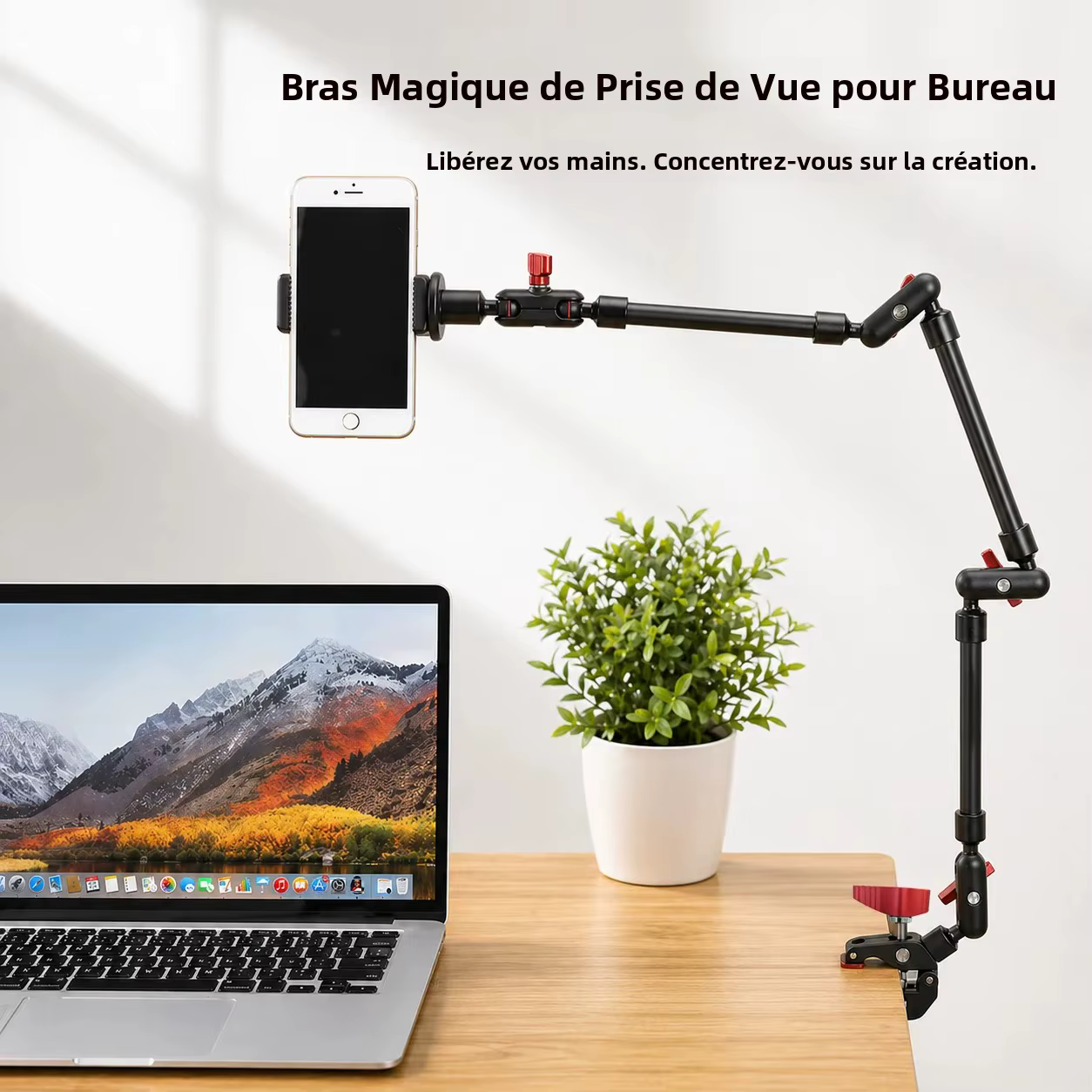 Bras magique de 22'' / 32' avec super pince