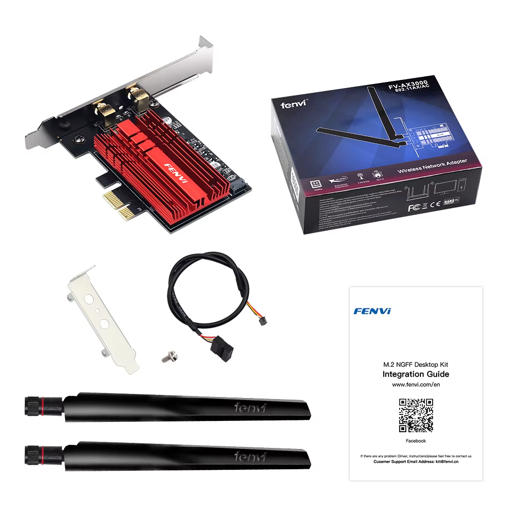 3000Mbps FV-AX3000 AX200 WiFi 6 PCI-E BT5.2 double bande 2.4G/5Ghz adaptateur de carte