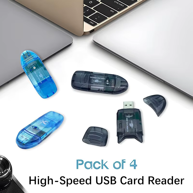 Lecteur de carte USB 2.0 SD SDHC MMC, adaptateur d'extension de carte mémoire pour PC portable, ordinateur, caméra, vue des données, Dongle de graveur de carte Micro SD