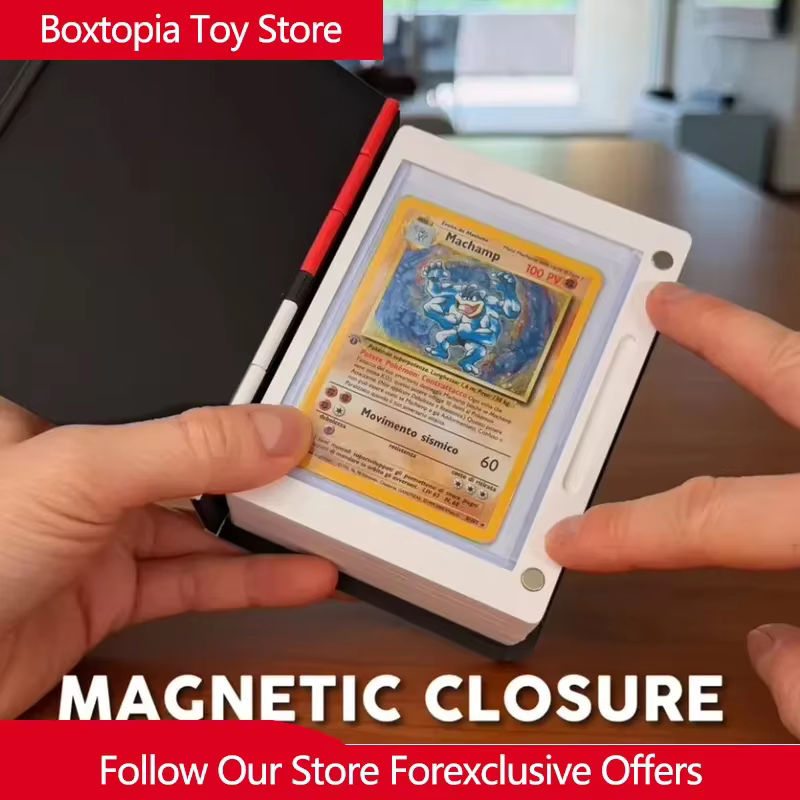 Nouvel album pour cartes à collectionner, boîte de rangement pour cartes Pokémon, étui de transport rigide et durable, pour collectionneurs de cartes d'anime, en stock