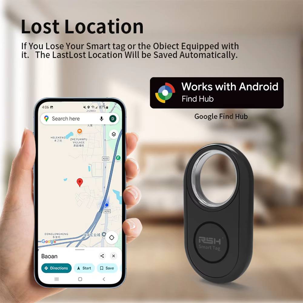 Traceur Android authentique, dispositif anti-perte portable, fonctionne avec l'application Google Find Hub, localisateur de clés, balise intelligente pour Pixel Motorola GMS