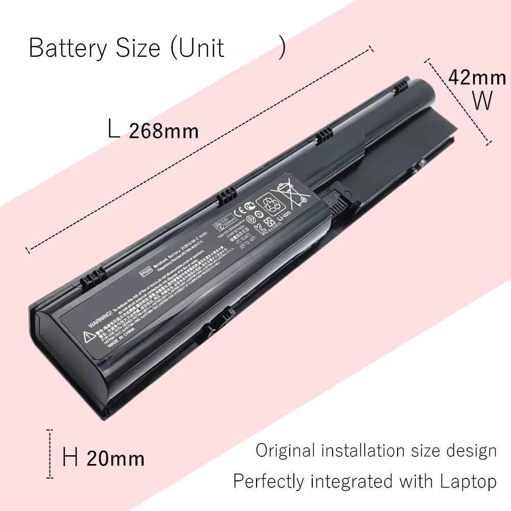 Batterie d'ordinateur portable pour HP ProBook 4330s 4331s 4430s 4431s 4435s 4436s 4440s 4441s 4446s 4530s 4535s 4540s 4545s LC32BA122 PR06