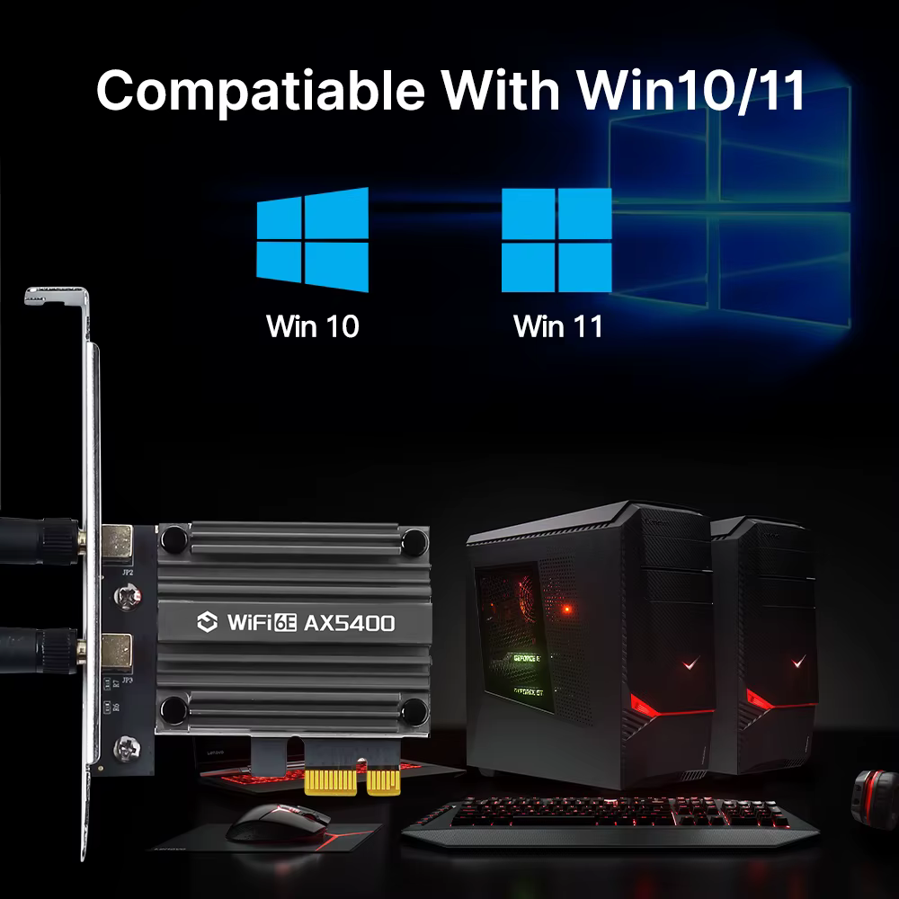 Adaptateur WiFi 6EAX5400 BT 5.3 PCIE