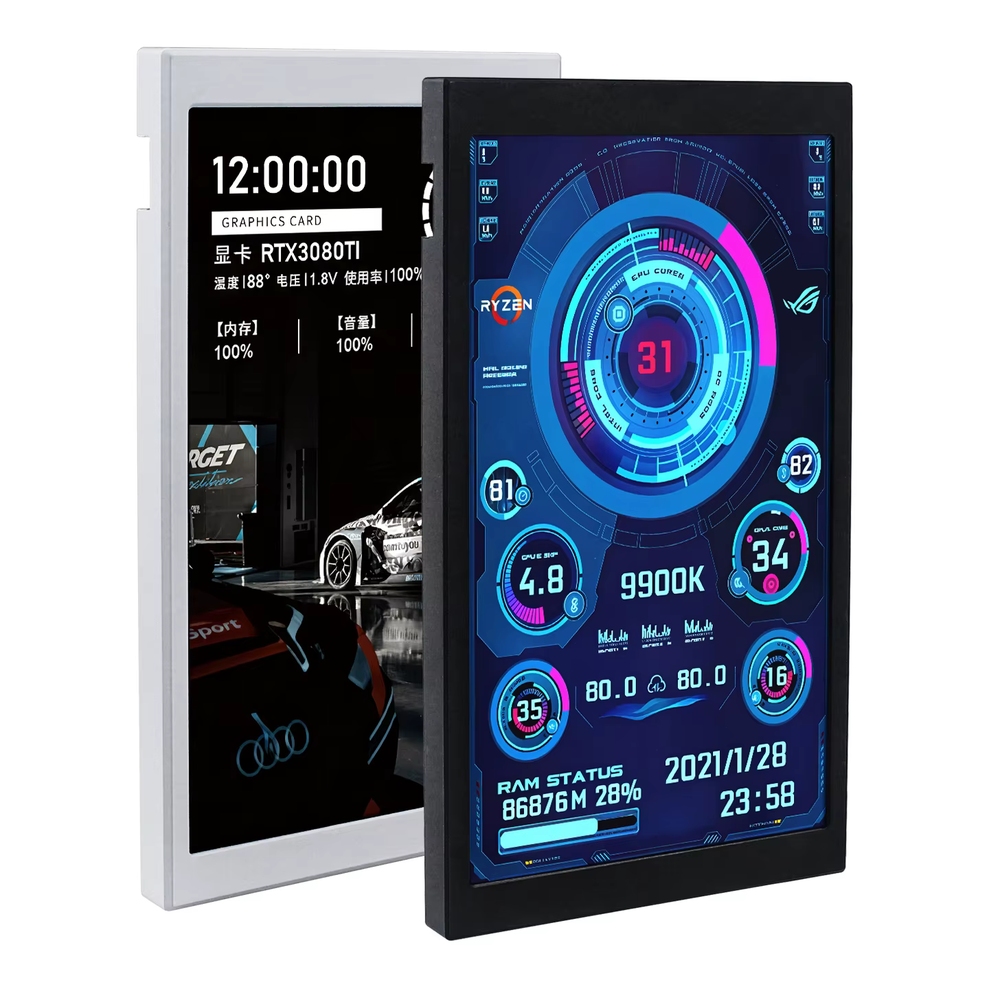 Nouveau 5.2 pouces IPS Type C écran secondaire 1280x720 CPU GPU RAM matériel informatique moniteur prise en charge des Modes de bureau pour Windows