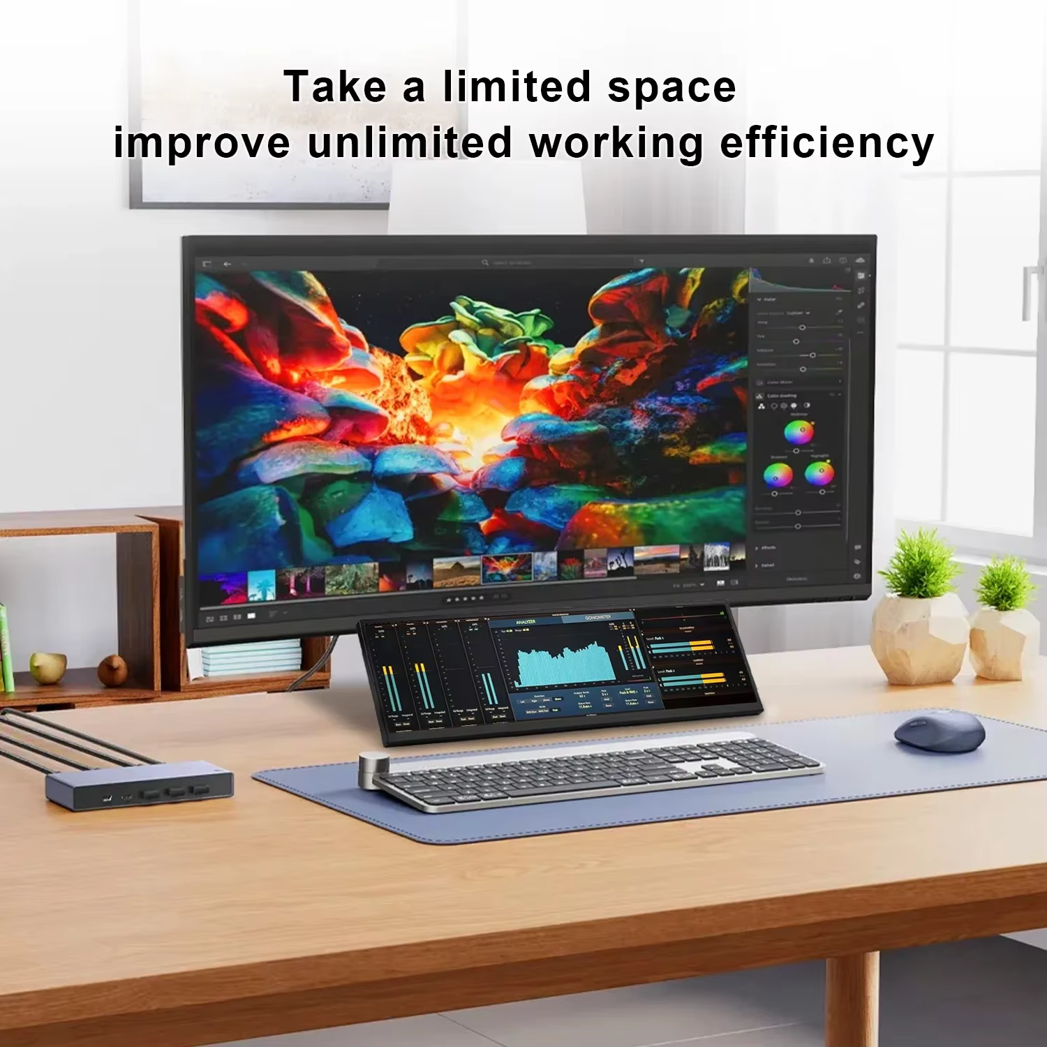Wisecoco12.3/14.5 ''2560x720 barre étirée écran Pc moniteur HDMI tactile Portable