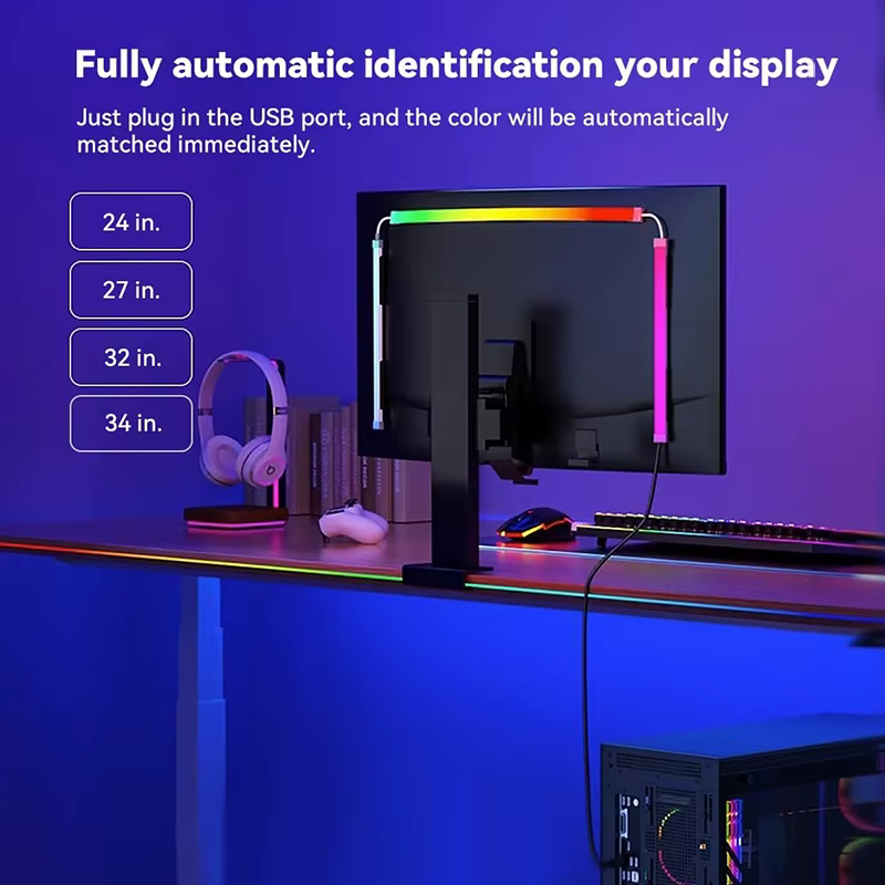 Bande lumineuse de synchronisation pour écran d'ordinateur