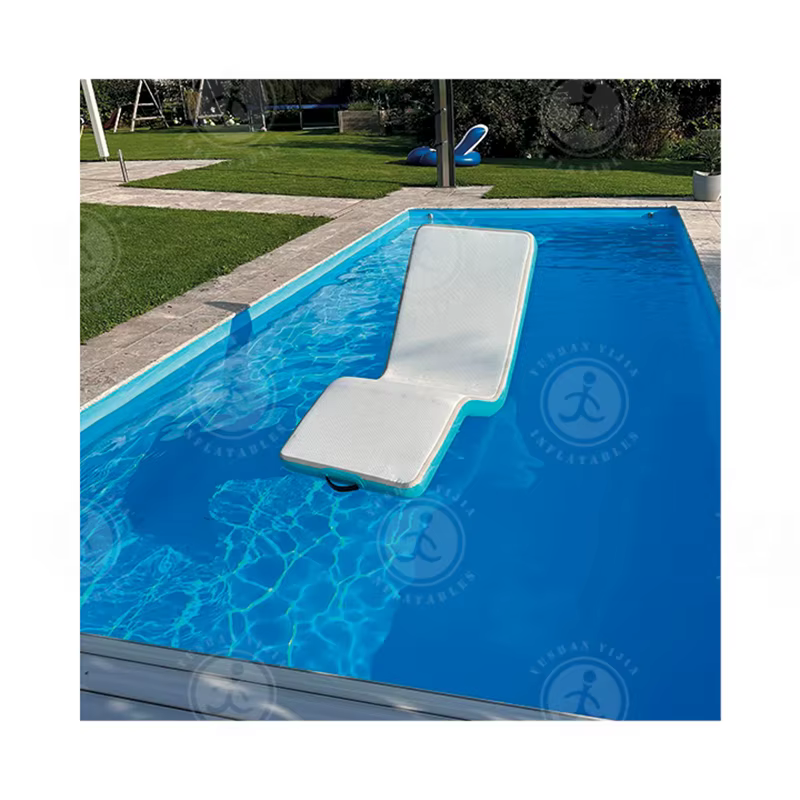 Chaise longue gonflable simple, plate-forme, piscine, plage, chaise de soleil gonflable