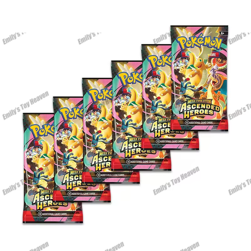 En stock, 100% original, nouveau pack de boosters Pokémon Ascended Heroes, version anglaise, MEGA EVOLUTION M2.5, jeu de cartes à collectionner PTCG