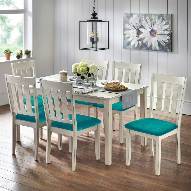 Housses de siège de chaise de salle à manger, housses de coussin élastiques amovibles et lavables pour chaise de salle à manger rembourrée