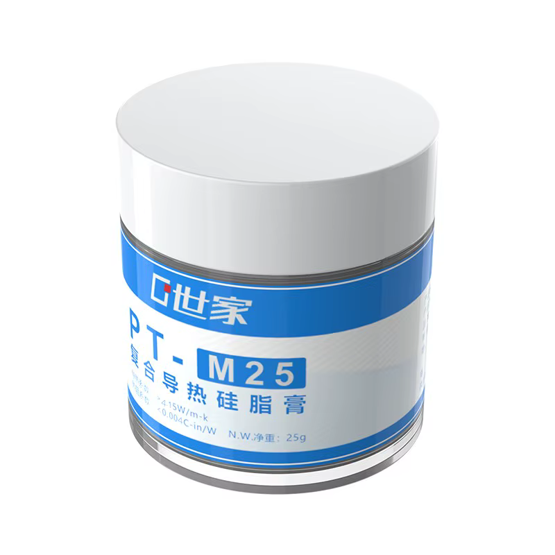 Teucer PT-25M 25g pâte composée PC processeur d'ordinateur graisse thermique dissipant la chaleur pour CPU GPU refroidissement en conserve avec grattoir
