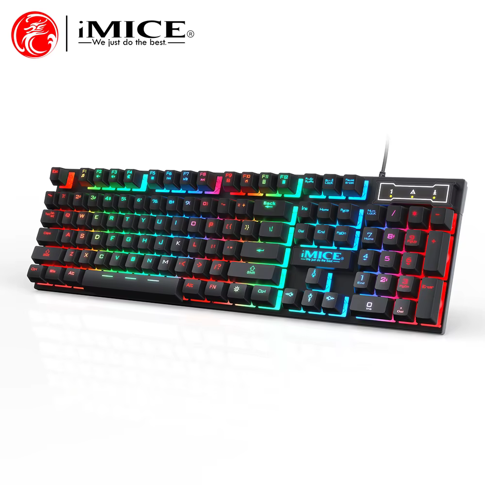 Ensemble clavier et souris ergonomiques filaires rétroéclairés RGB