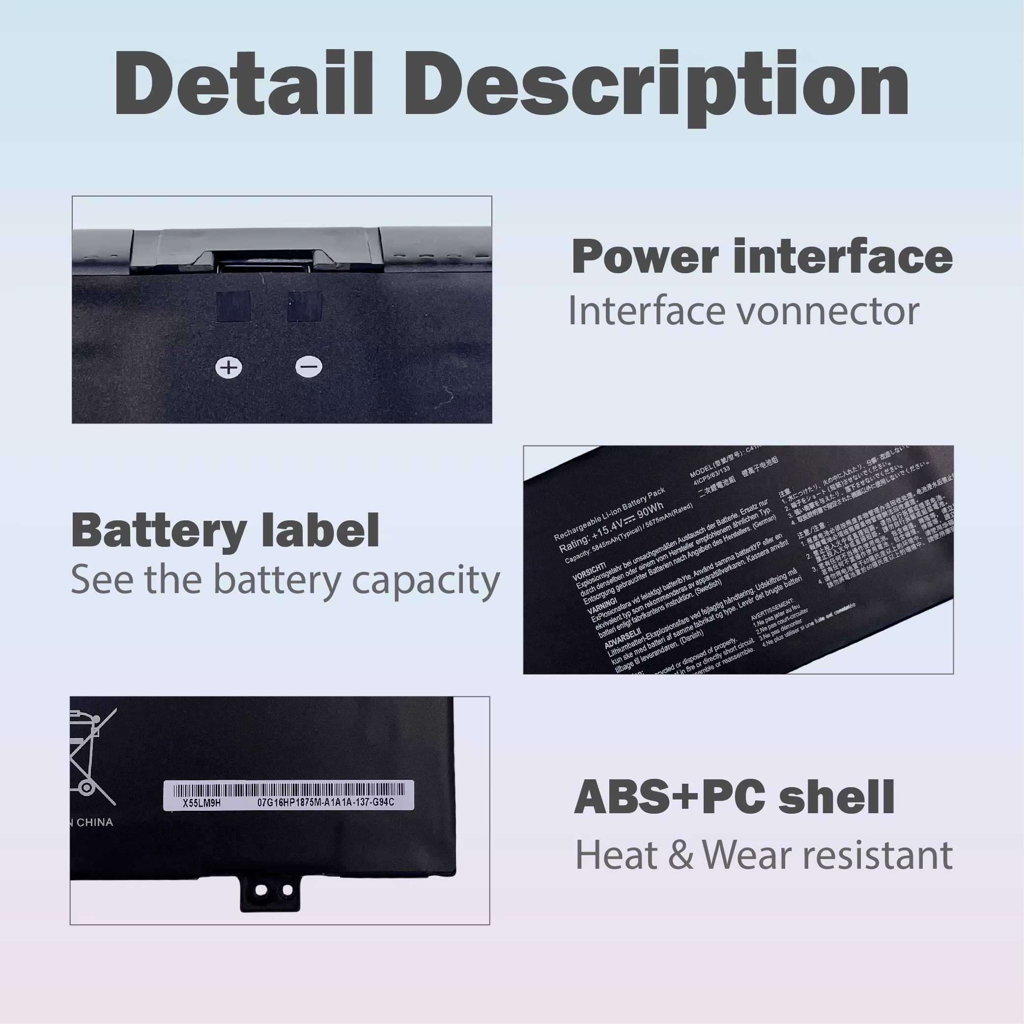C41N2013 Batterie de remplacement pour ordinateur portable Asus TUF Gaming A15 FA507 A17 FA707 ROG Strix G513 G513IM