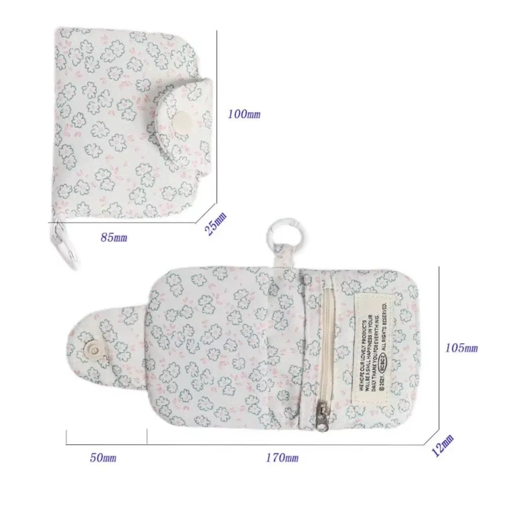 Simplicité florale mode coréenne portefeuille porte-carte étudiant porte-monnaie carte pour filles Portable mignon petit sac de rangement
