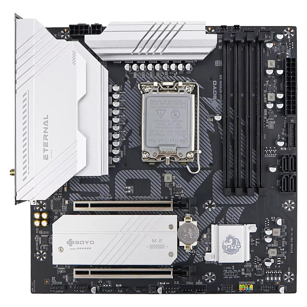 SOYO B760M D4 WiFi DDR4 LGA 1700 Intel B760 M-ATX carte mère 2 * M.2 PCIe 4.0 type-c WiFi6 ARGB USB3.2 pour processeur 12/13/14ème