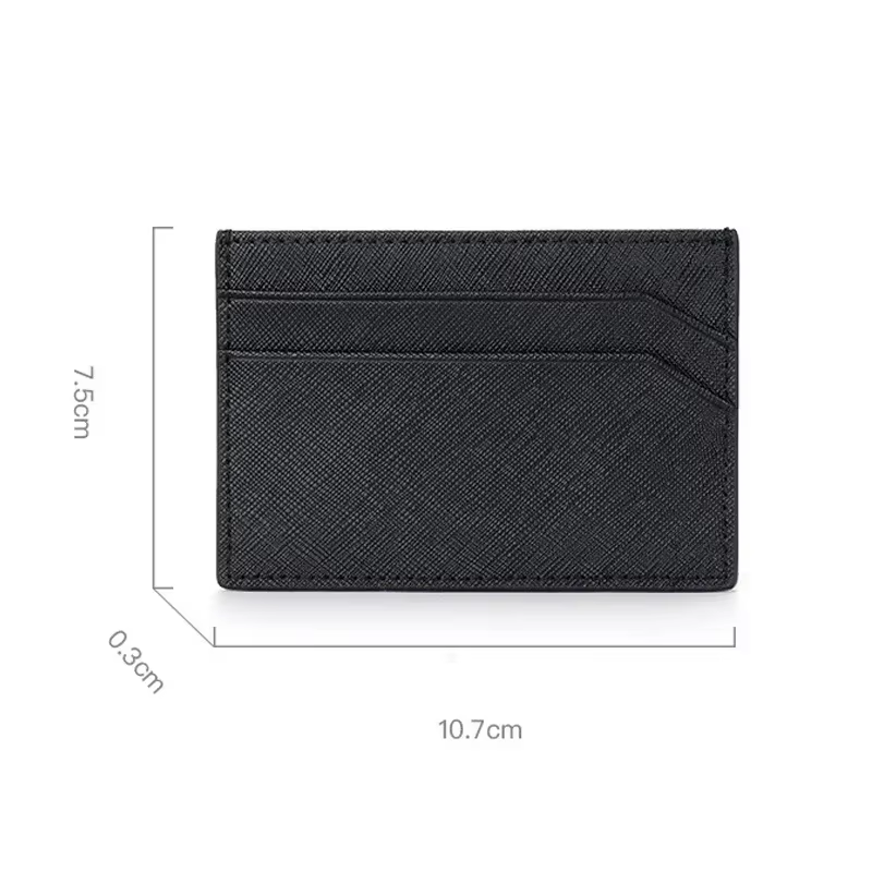 Portefeuille Porte-cartes Business Slim en Cuir PU pour Homme – Mini Porte-cartes de Crédit et Étui pour Cartes d'Identité – Petit Portefeuille Homme