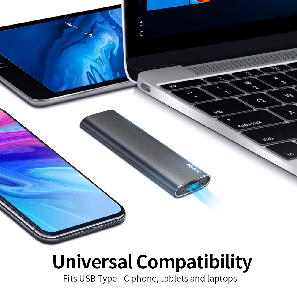 Disque SSD externe portable Netac 1 To 500 Go 250 Go 2 To