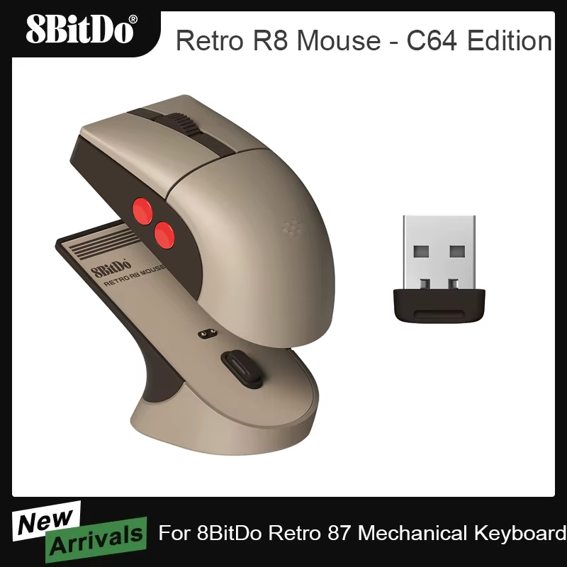 Souris rétro R8 8BitDo avec station de chargement