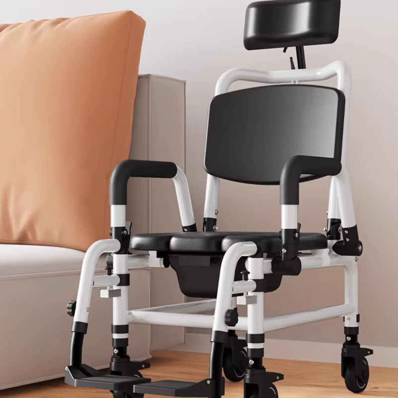 Chaise de salle de bain design pour personnes à mobilité réduite, tabouret médical nordique à roulettes pour chambre à coucher, chaise de douche portable pour personnes âgées, Silla Plegable, mobilier