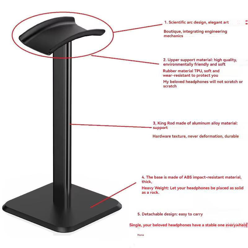 Support d'écouteurs de bureau de jeu Portable