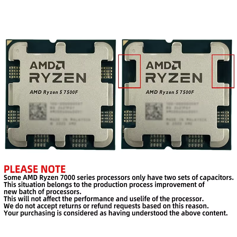 Processeur de jeu AMD Ryzen 5 7500F AM5 5nm