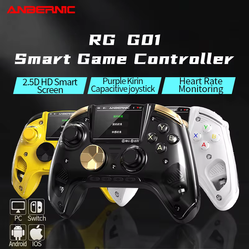 Manette de jeu sans fil Anbernic RG G01 avec écran IPS 2.5D et joystick Hall pour PC