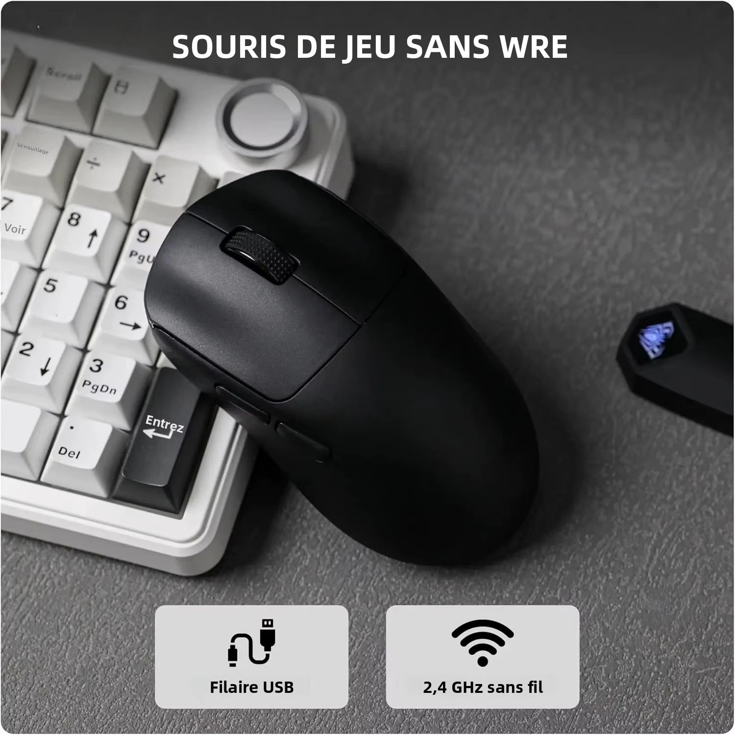 AULA SC800 souris de jeu USB-C filaire/2.4G 37g léger 8K Paw3395 capteur