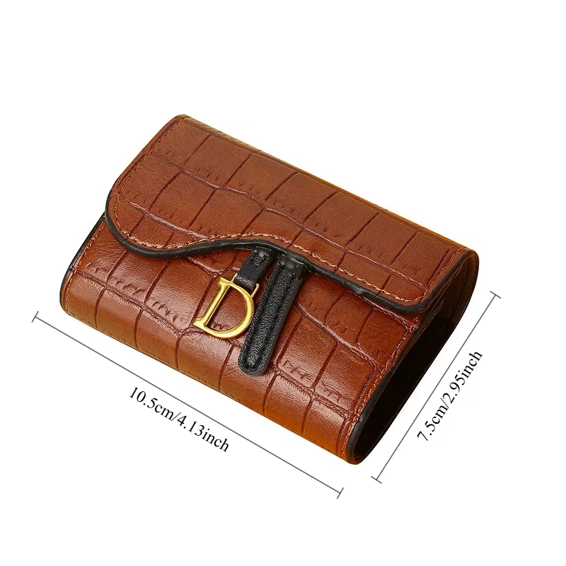 Porte-cartes de luxe pour femme, mini portefeuille court en PU avec lettres, porte-cartes multi-cartes, petite pochette multifonctionnelle