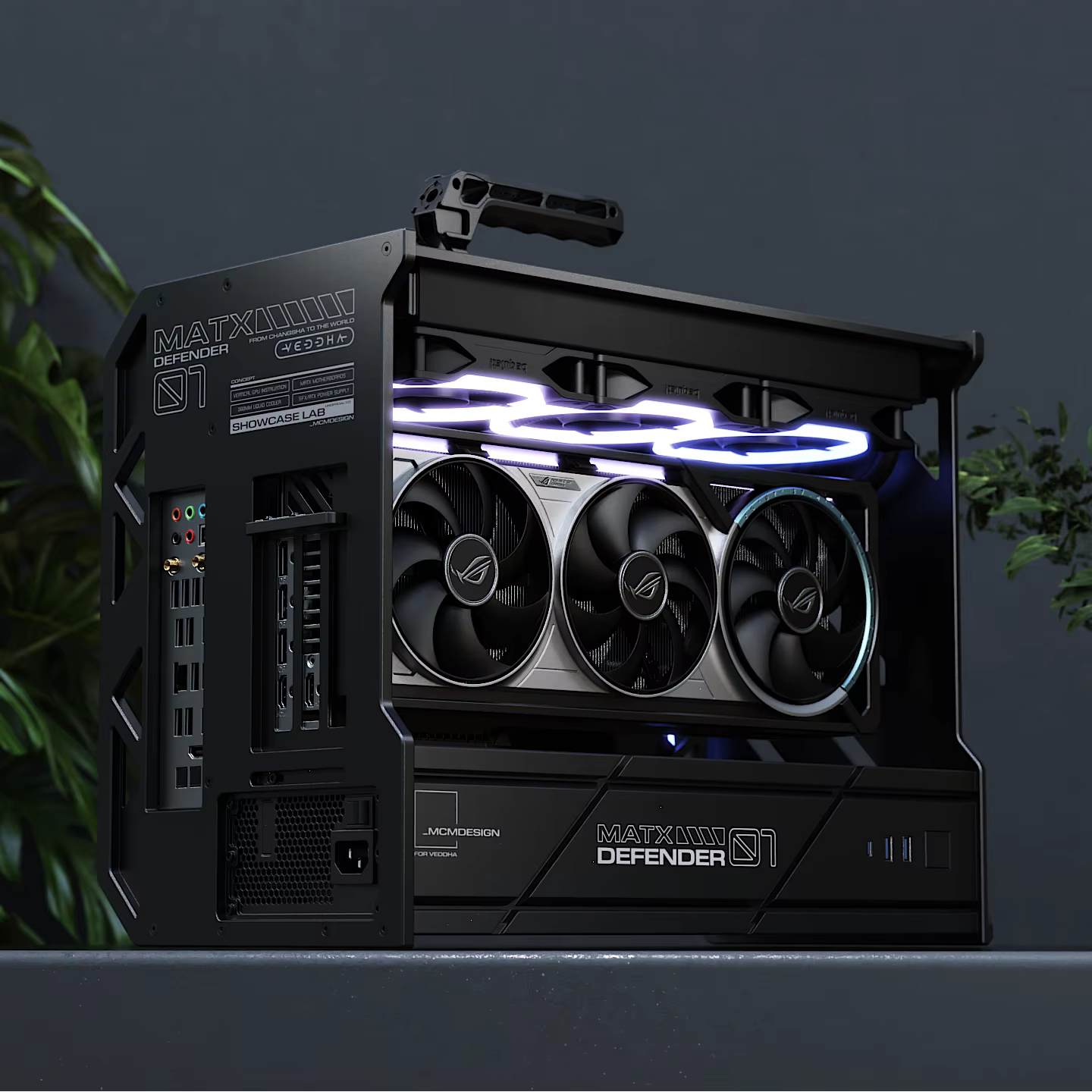 Boîtier PC MATX en aluminium CNC pour jeux en plein air