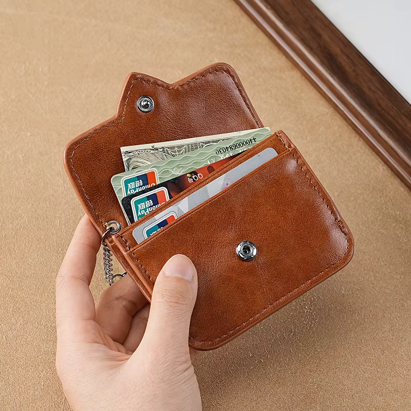 Porte-cartes en cuir PU pour femmes, petit portefeuille mignon en forme de cœur, multi-cartes, Anti-magnétique, porte-cartes, sac de monnaie de voyage
