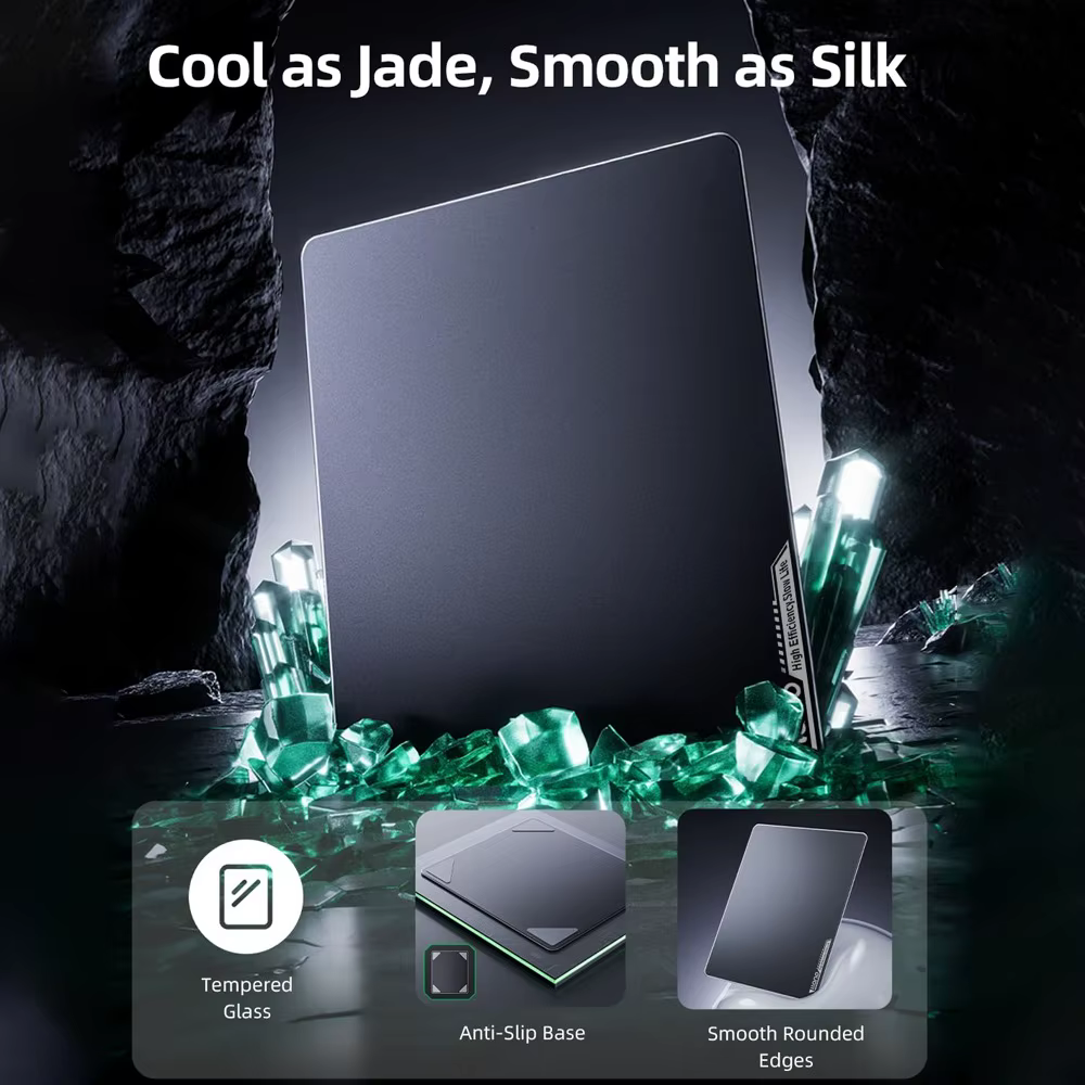 LLANO tapis de souris de jeu en verre trempé jeu FPS haute vitesse lisse CSGO