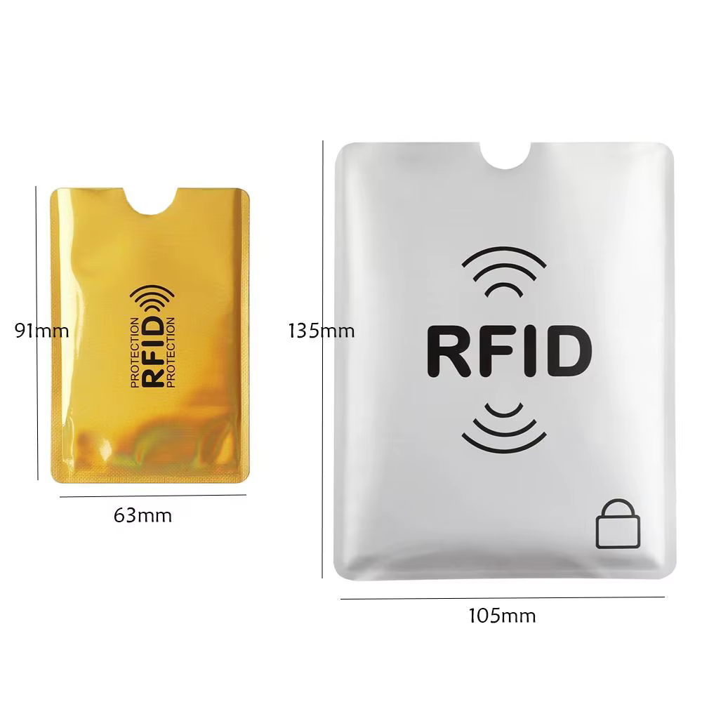 Porte-carte RFID antivol, 5 pièces, verrouillage de lecteur en aluminium coloré, housse de protection, manchons de protection pour passeport de sécurité