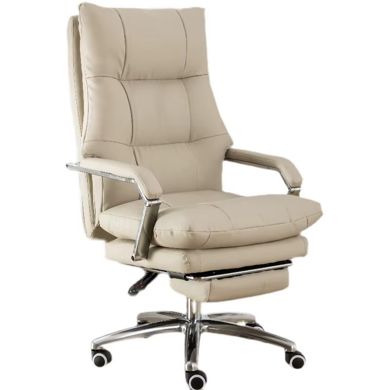 Chaise De bureau ergonomique De luxe en cuir moderne pivotant inclinable